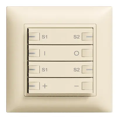Dimmer INC ZEP 2c/4t staz c/sec.ON-OFF scena EDIZIOdue crema 