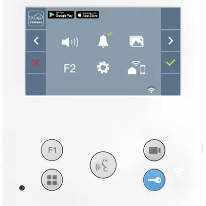 Station intérieure vidéo couleur Fermax DUOX VEO-XS WIFI 4.3" TFT 165×125×21mm 