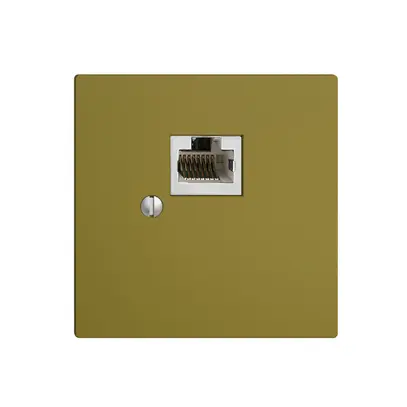 Scatola 1×RJ45/s 8P EDIZIOdue olive R&M swissline 