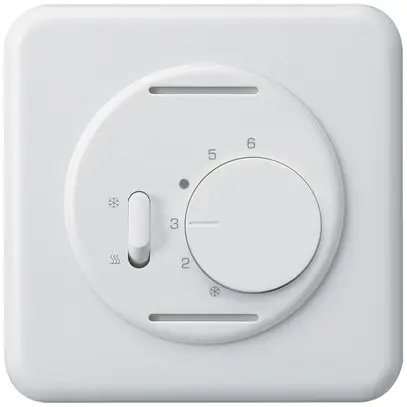 Kit frontal ENC Hager basico, pour thermostat avec interrupteur, blanc 