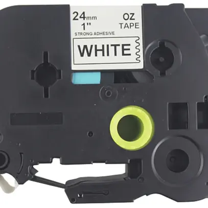 Cassette ruban compatible avec OZE-S251, 24mm×8m, blanc/noir 
