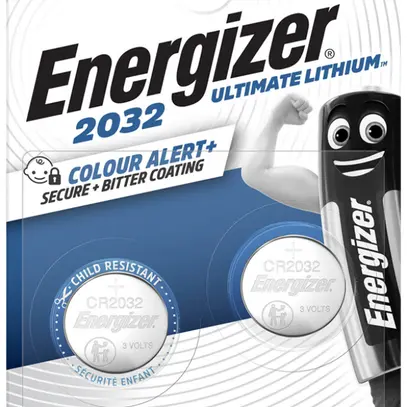 Knopfzelle ENERGIZER Ultimate Lithium 3V 235mAh CR2032 Kinderschutz 2 Stück 