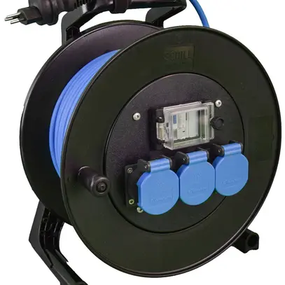Enrouleur de câble DEM GT 310 avec FI 3×T13 3×1.5mm² 33m fiche T13 IP55 