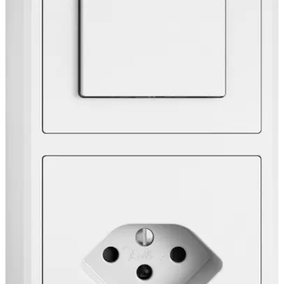 Combinazione AP EDIZIO.liv SNAPFIX® 2×1 140×74mm schema 3/1L+1×T13 bianco 