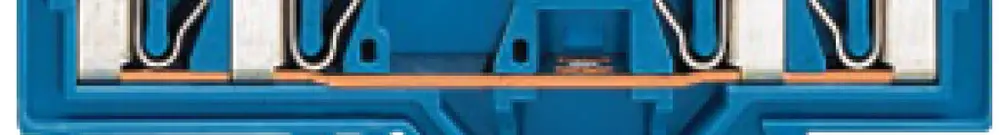 Morsetto di passaggio WAGO 2.5mm² blu 