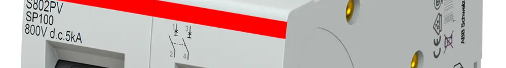 Disgiuntore ABB S802PV-SP100 2P 800VDC 100A 5kA 3UM 