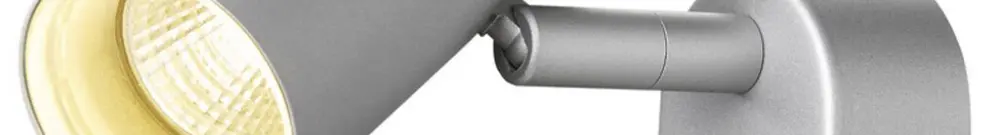 Plafoniera/lpda a muro LED SLV NOBLO-1 8W 600lm 2700K 36° 90×127×105mm argento 