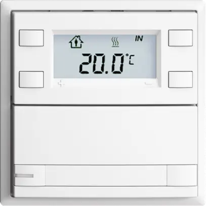 Poussoir RTH ENC KNX 1× EDIZIOdue F blanc, avec pap.+LED RGB 