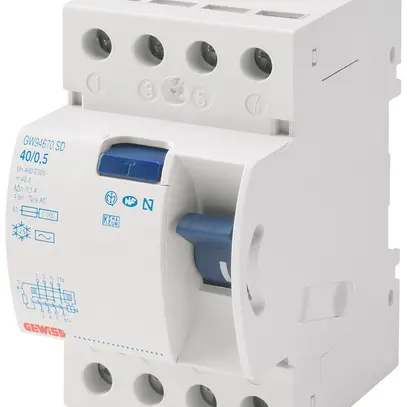Interrupteur différentiel Gewiss 90 RCD 4P 400V 25A 0.03A A 3UM 