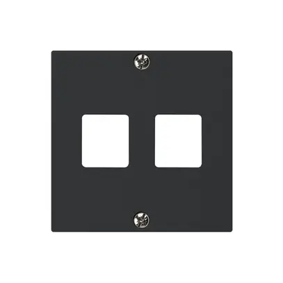 Plaque frontale HMS kallysto pour 2 modules noir 
