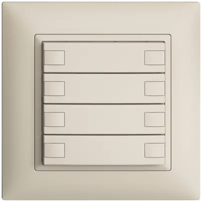 Pulsante INC KNX 4×EDIZIOdue crema RGB senza LED 