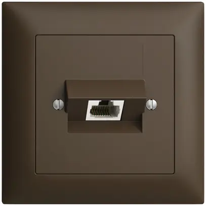 Prise ENC 1×RJ45/u 4P ITplus EDIZIOdue coffee 