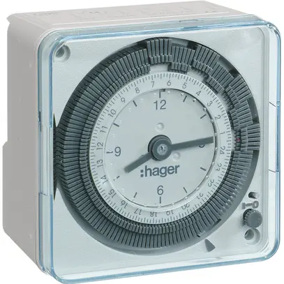 Interrupteur horaire AP Hager analogique journalier 1 canal 1 inverseur 16A 