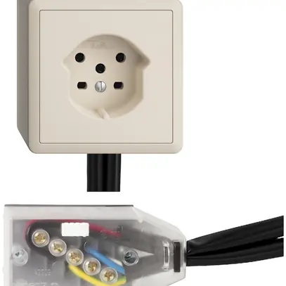 Prise AP EDIZIOdue T15 crema Snap pour câble plat Technofil 