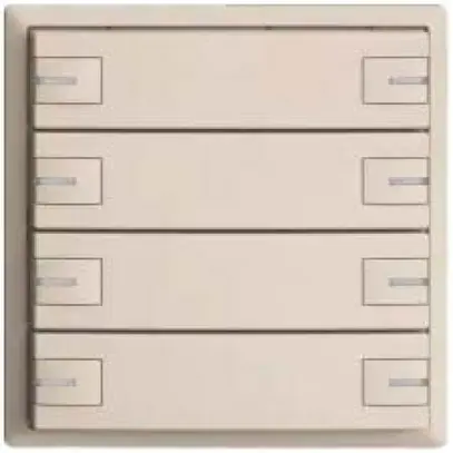 Poussoir KNX RGB EDUE, 250mW, a.LED RGB, 8×poussoir, comm.1×touche, crema 