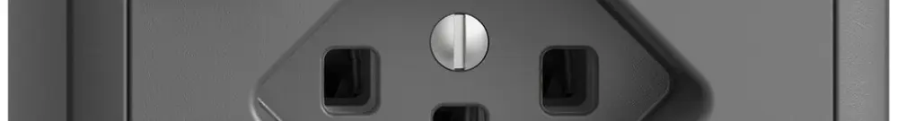 Prise AP EDIZIOdue T23 FI 30mA gris foncé 