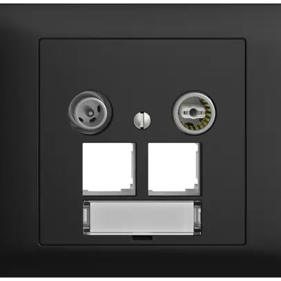 Presa multimedia INC EDIZIOdue BKE EASYNET 19dB, p.2×RJ45 S-One, nero 