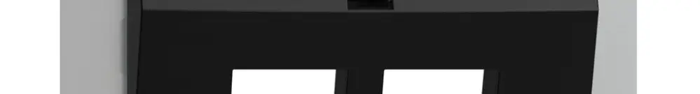 Kit de montage ENC Edue FM, avec capot de sortie oblique, pour 2×Keystone, noir 