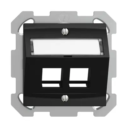 Kit de montage ENC Edue FM, avec capot de sortie oblique, pour 2×Keystone, noir 