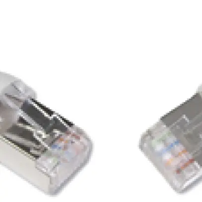 Cavo patch Cat.6A, RJ45/RJ45, 4×2, S/FTP, 5.0m, grigio 