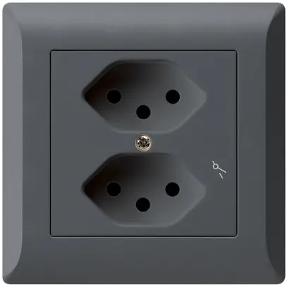 Prise ENC kallysto.line 2×T13 anthracite 