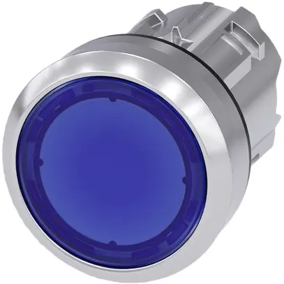 Pulsante luminoso Siemens SIRIUS ACT blu metallo lucido 
