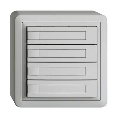 Pulsante KNX RGB AP EDUE, 250mW, s.LED, c.carta, 4×pulsante, com.1×tasto, grc 