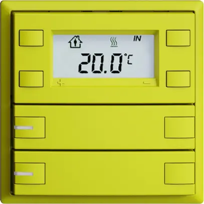 Pulsante RTH INC KNX 2×EDIZIOdue F lemon, con LED RGB 