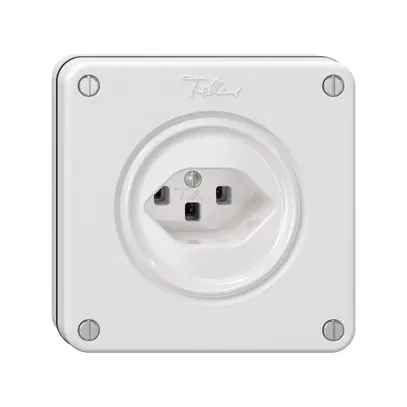 Presa NUPU NEVO, 1×T23, bianco 