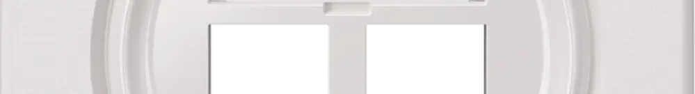 Kit di montaggio Feller Keystone, per uscita diritta, doppio, bianco 