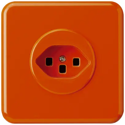 Prise ENC basico type 23 orange avec bornes enf. 