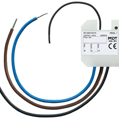 EB-Schaltaktor KNX RF+ MDT RF-AKK1UP.01 1-Kan 10A 230VAC 