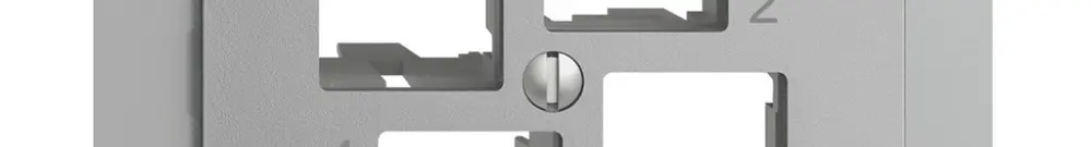 Kit di montaggio INC Edue FM EASYNET S-One, per 4×RJ45, uscita dritta, silver 