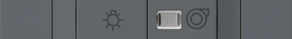Interruttore luminoso INC kallysto.pro antracite 1/1L simbolo illuminato+ventil. 