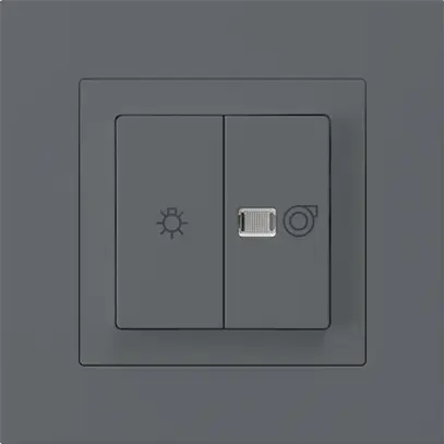 Interruttore luminoso INC kallysto.pro antracite 1/1L simbolo illuminato+ventil. 
