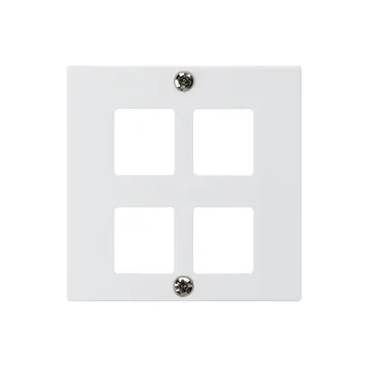 Plaque frontale HMS kallysto pour 4 modules blanc 