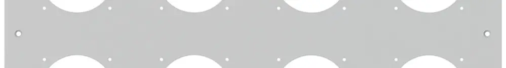 UP-Montageplatte robusto 4×4 Aluminium, grau 