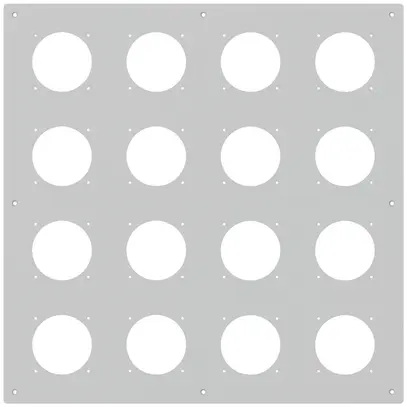 Plaque de montage ENC robusto 4×4 aluminium, gris 