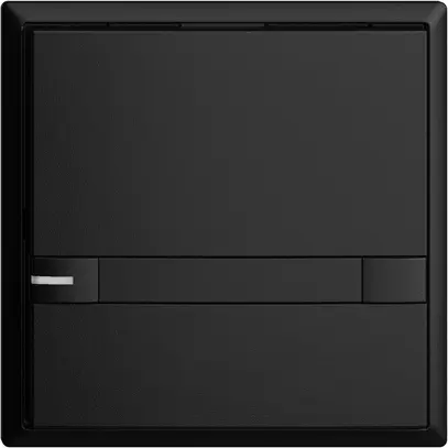 Poussoir ENC KNX 1× EDIZIOdue colore noir RGB avec LED avec insert papier 