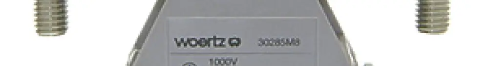 Morsetto di passaggio componibile Woertz 95mm² 232A 750V bullone 2×1 DIN 35mm gr 