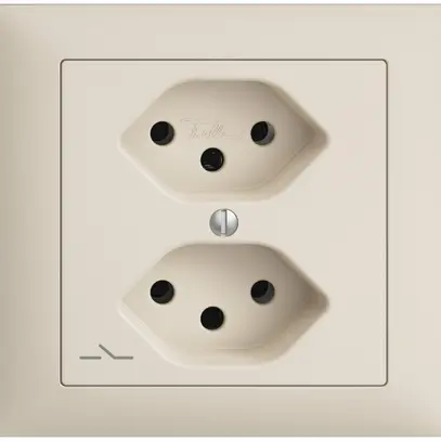 Presa INS EDIZIOdue 2×T13 crema 1×S 