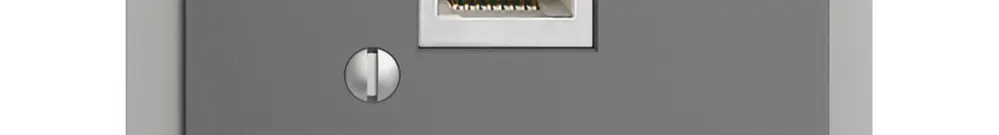 EB-Dose 1×RJ45/s 8P EDIZIOdue dunkelgrau, R&M swissline 