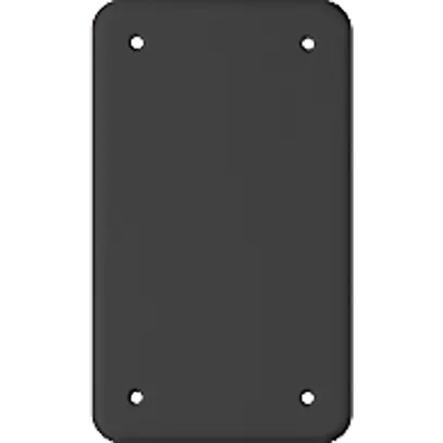 Placca di copertura INC 2×1 4fori di fissaggio nero 