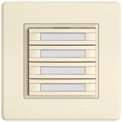 Pulsante KNX RGB INC EDIZIO.liv SNAPFIX® sensore temp.s.LED targ.4× com.2T cr 
