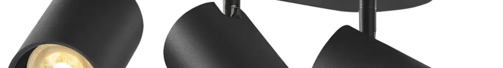 Spot SLV ASTO TUBE GU10 3×10W Ø70×125mm nero 