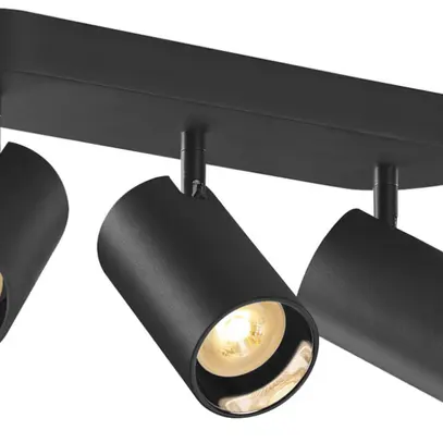 Spot SLV ASTO TUBE GU10 3×10W Ø70×125mm nero 