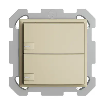 Poussoir KNX RGB ENC EDUE, 250mW, a.LED RGB, 2×poussoir, comm.1×touche, van 