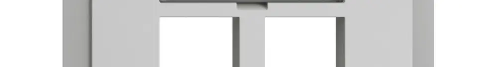 Kit montaggio INS EDIZIOdue FM.TE, uscita dritta, per 2×Keystone, grigio chiaro 