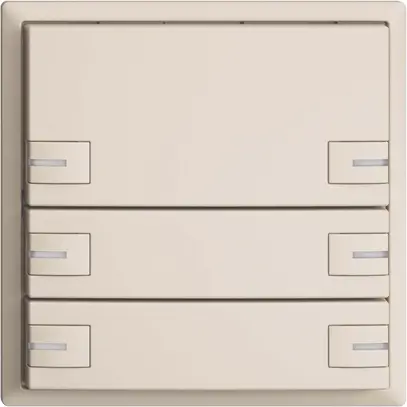 UP-Universaltaster 6×1T Schraubklemme EDIZIOdue crema, mit LED 