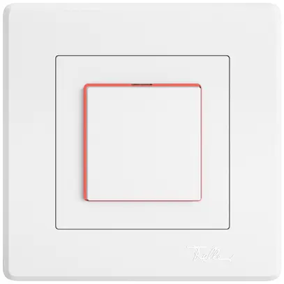 Interruttore a pulsante luminoso INC EDIZIO.liv SNAPFIX® 3/1L lent.lat.KS ro bi 